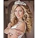 2 Pack Tiara for Girls Tiara Princess Crown Girls Rhinestones Crystal Wedding Bridal Crown Tiara 2 Pack with Comb Women Princess Crown Headband (Style 1)