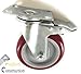 5 inch (Set of 4) with 2 Brake Casters and 2 Fixed Casters - Poly Tread, Sealed Industrial Bearing Wheels - Foghorn Construction