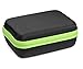 Protective case for Shokz openrun, openrun pro, openrun Mini, openmove, opencomm, Aftershokz Aeropex, OpenMove, Trekz, Trekz Mini, Trekz Air, Bluez 2, 2S; KSCAT (Black with Green Zip)
