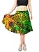 Orient Trail Women's Hippie Bohemian Boho Tie Dye Knee Length Midi Mini Skirt M/L Rasta Green
