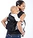 Mo+m Ergonomic Baby Carrier (Black) - Soft Structured Sling w/ Mesh Cooling Vent, Hood & Pockets