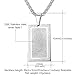 U7 Islamic Quran Inscription Square Pendant Stainless Steel Chain Muslim Jewelry Allah Necklace