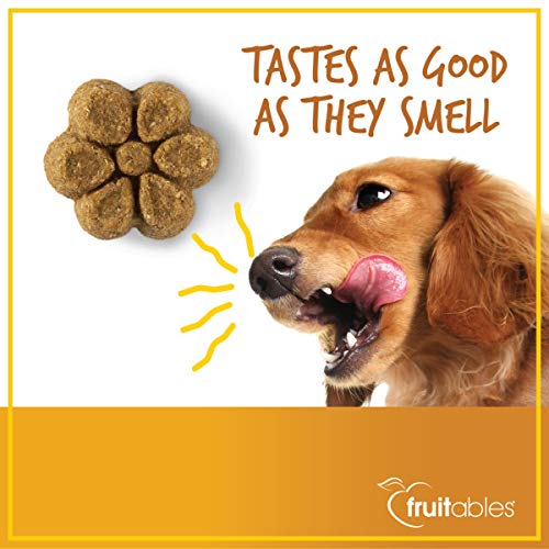 FRUITABLES BAKED DOG TREATS, HEALTHY PUMPKIN TREAT FOR DOGS, LOW CALORIE & DELICIOUS, NO WHEAT, CORN OR SOY, MADE IN THE USA, PUMPKIN AND BANANA FLAVOR, 7OZ