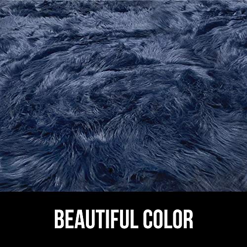 Gorilla Grip Original Premium Faux Sheepskin Fur Area Rug, 3x5, Softest