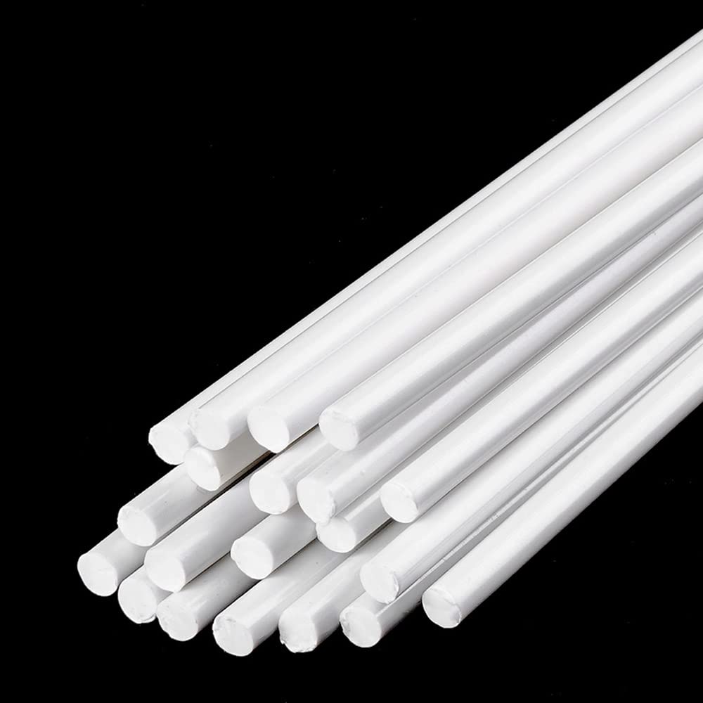 Photo 1 of 25Pcs ABS Styrene Plastic Round Bar Rods - 2.5mm Diameter, 250mm Length, White - DIY Toys, Doll House, Sand Table, Model Making