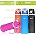 MoKo Collapsible Water Bottle, 750ml Unbreakable Foldable Leak Proof Silicone Sports Bottle, Medical Grade Silicone, BPA Free, FDA Approved, BLUE