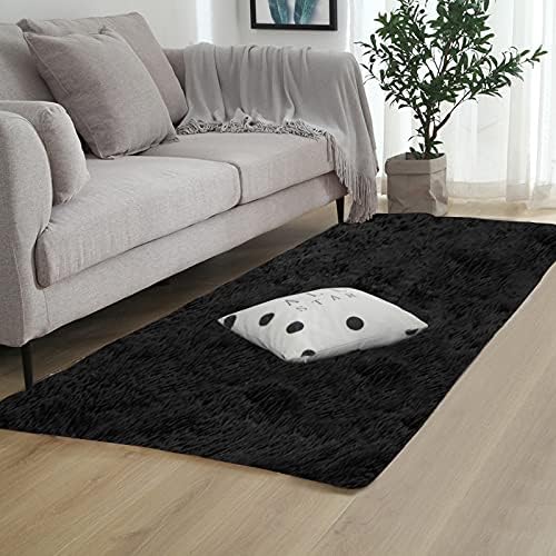 Fuzzy Abstract Area Rugs for Bedroom Living Room Fluffy Shag Fur Rug