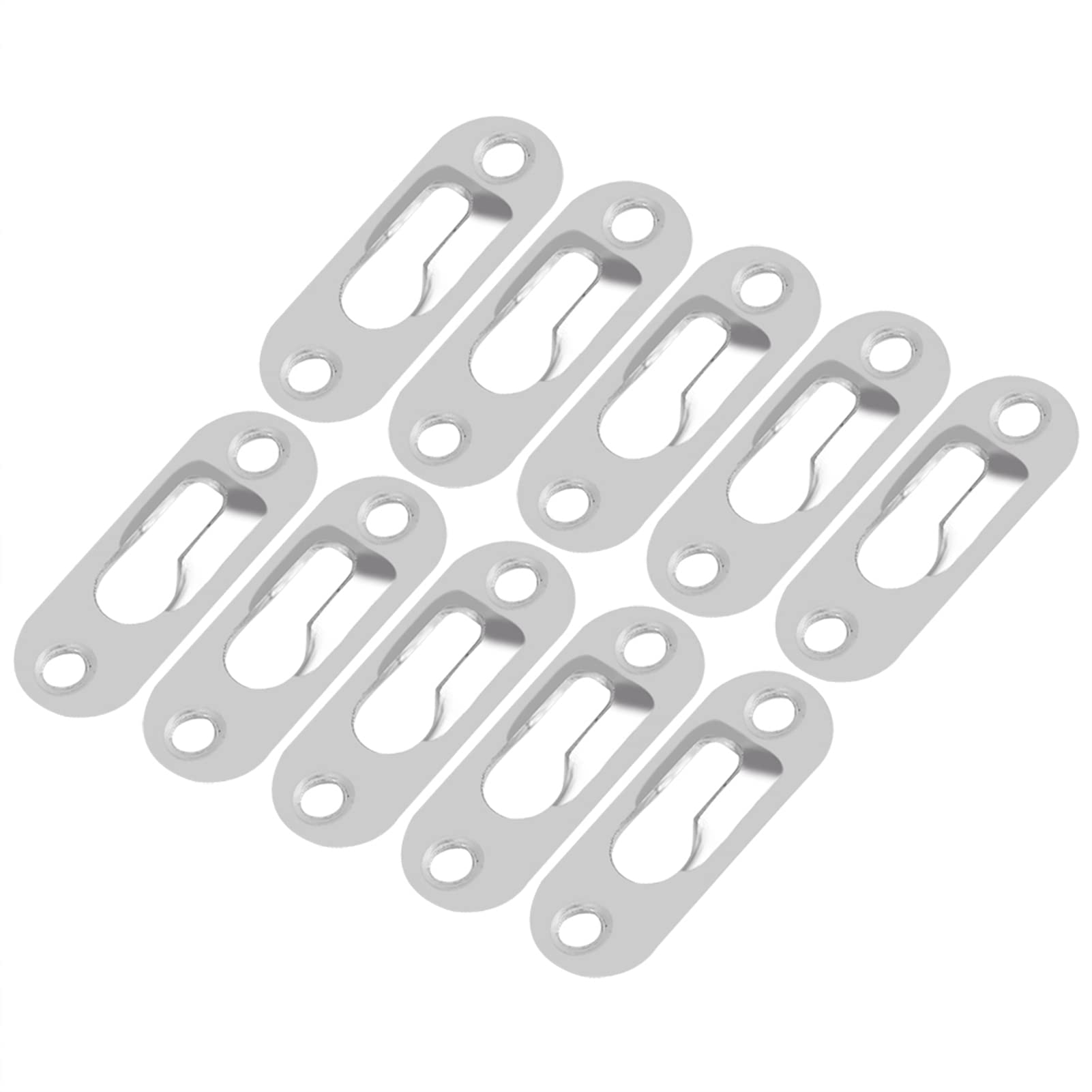 Keyhole Hanger Fasteners,40 PCS Silver Tone Metal Hanging Bracket with 2 Screws for Each Fasteners for Picture Frames Hang Wall Mirrors Cabinet Indoor