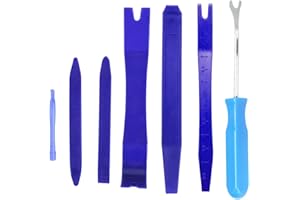 FLYMUR Gliston 7Pcs Auto Trim Removal Tool Kit,Car Door Panel/Radio Removal Dash Pry Clip Tools