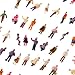 Kingzer 100pcs N Scale Painted Model Train Park Street Passenger People (1:150)