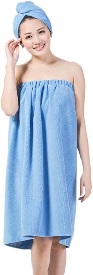 LifeWheel Women’s Super Soft Absorbent Spa Towel Microfiber Bath Towel Wrap with Dry Hair Shower Cap