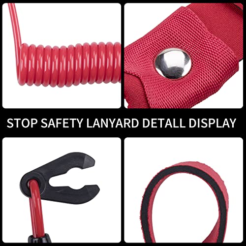 thumbnail image 2 of MATI Handlebar Start/Stop Switch With Safety Lanyard For Yamaha WaveRaider/WaveVenture 700 760 – OEM Replacement 2 of 5