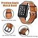 KARTICE Compatible with Apple Watch Band 44mm Series 5 Leather Bands for iWatch 4 3 2 1 Men Women Handmade Vintage Replacement Strap (Brown 44mm/42mm)