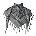 Explore Land Cotton Shemagh Keffiyeh Tactical Desert Scarf Neck Head Wrap with Tassel for Men Women (Gray-1, one size)