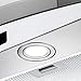 Stainless Steel Hood, CIARRA 36 inch Island Range Hood with Touch Control Panel, Ducted/Ductless Convertible Kitchen Stove Vent Hood with 3 Speed Motor & Dishwasher Safe Mesh Filters