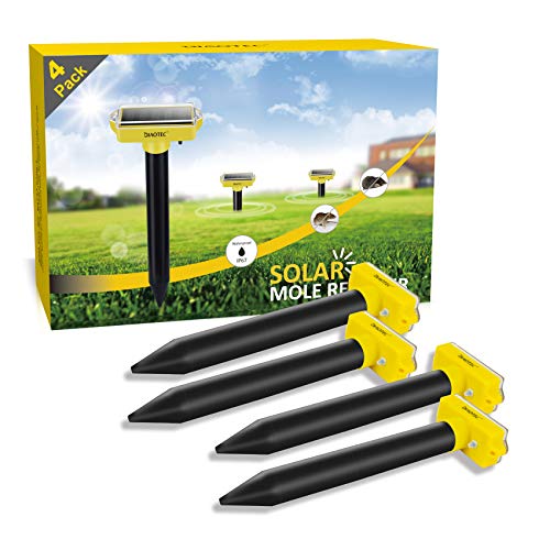 Diaotec Mole Repellents Solar Powered Rodent Repeller Groundhog Repellent Mole Traps Gopher