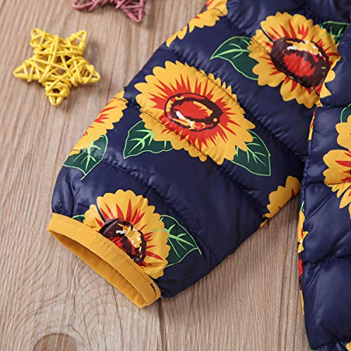RAISEVERN Kleinkind Baby Kinder Blumenmäntel Little Boy Girl Winter Kapuzenjacke Dick Halten Sie den warmen Oberbekleidungsmantel für 0-3 Jahre