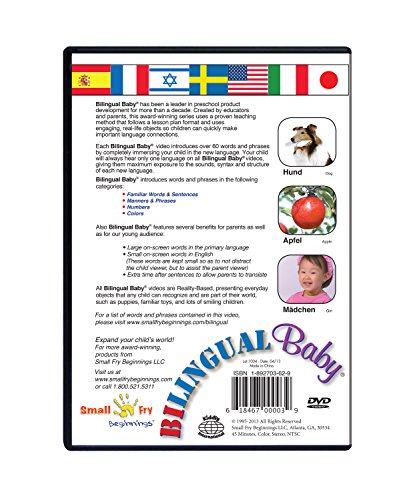 Bilingual Baby Learn German DVD for Babies and Toddlers by Small Fry Beginnings