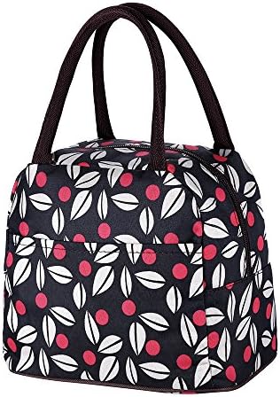 New Boss Lunch Bag,Reusable Leaves Pattern Lunch Box Tote Bag Perfect For Adults and Kids, Lunch Organizer Lunch Holder for Work,Travel,Picnic