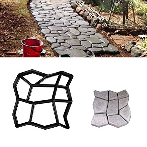 FOCCTS Walk Maker, 13 x 13 inch DIY Path Mold Maker Concrete Stepping Stone Mold Paving Stone Mold for Walkways, Gardens, Backyard, Patio, Lawn