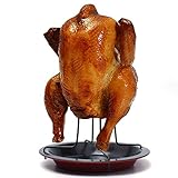 Chicken Cooking Grill Rack with Grill Pan - Chicken Roaster Racks NON-STICK Barbecue Tools BBQ Accessories Tools