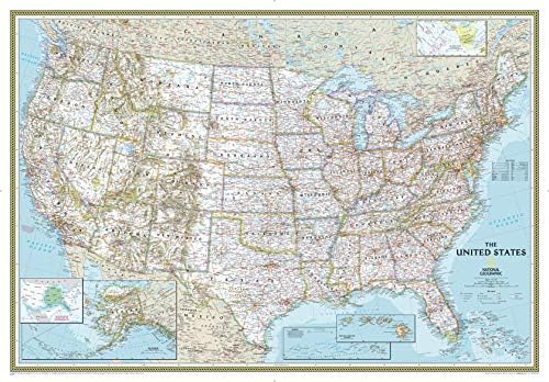National Geographic North America Wall Map - Classic - Laminated