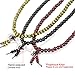 Besteel 3 PCS Mens Womens Wood Necklace Chain Bracelets 108 Buddhist Strand Wood Prayer Beads Sandalwood Link Wrist