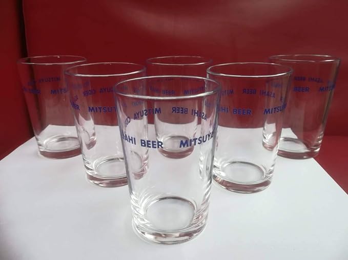 Amazon 昭和 ショウワ レトロ アサヒビール 三ツ矢サイダー デザイン6型コップ ６個入り１セット コレクション アニメ 萌えグッズ 通販