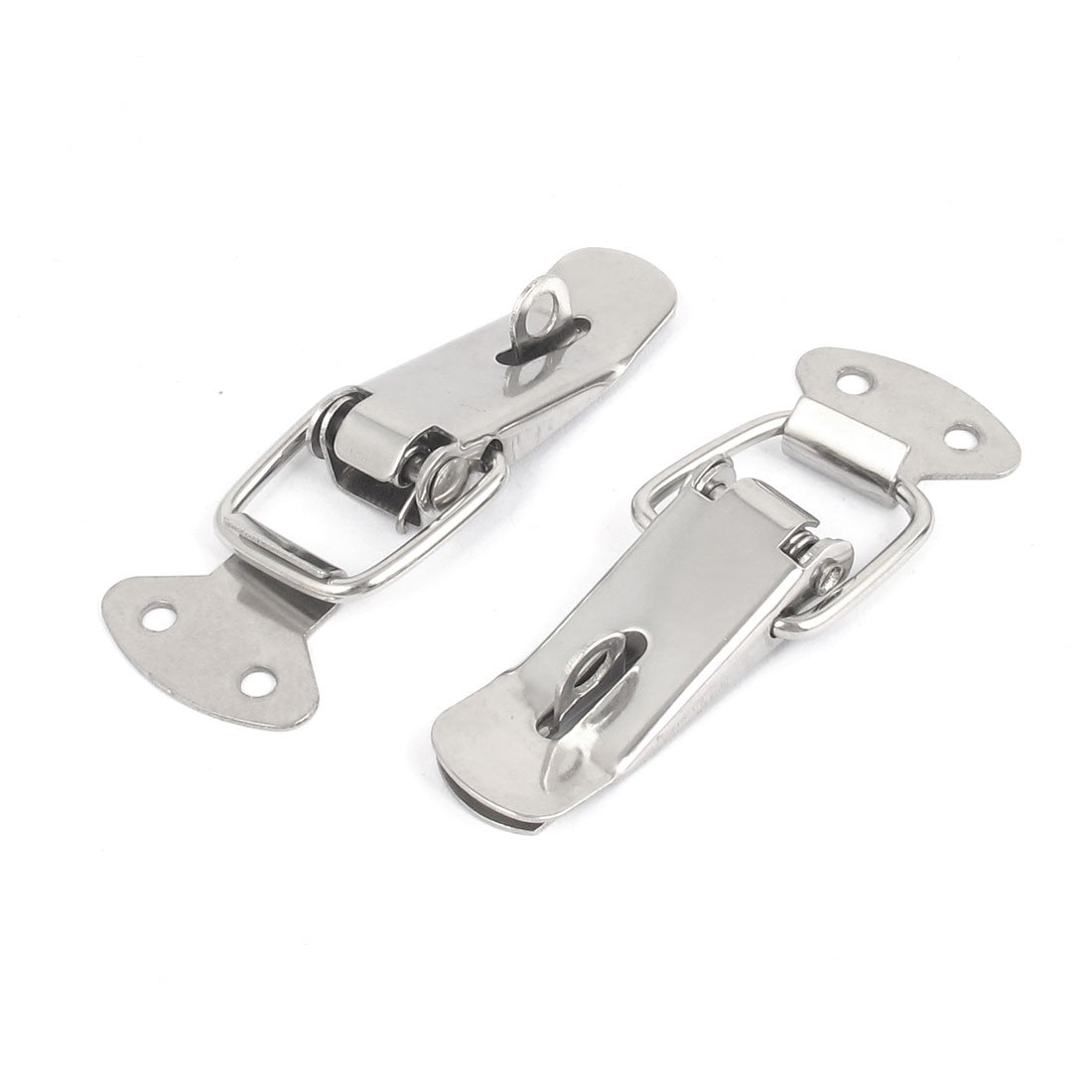 Sourcingmap Toolbox Chest Box 75mm Long Spring Loaded Toggle Latch Catch Hasp with Keyhole 2pcs