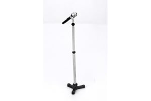 JJLFRESHENERS Black Dollhouse Decoration Accessories, 1:12 Dollhouse Miniature Scene Model Microphone with Stand Play Toy, Decortion, Dollhouse Furniture, Doll's Microphone (90 x 18 mm)