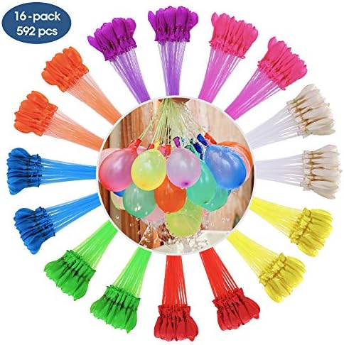 MAOXIAN Water Balloons for Kids Girls Boys Balloons Set Party Games Quick Fill Water Balloons (592 Pack) Swimming Pool Outdoor Summer Fun