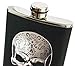 Primo Liquor Flasks Stainless Steel Hip Flasks For Liquor, PU Skull Wrap, 8oz