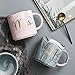 Vilight Unique Wedding and Engagement Gifts for The Couple - Mr and Mrs Mugs Bridal Shower and Housewarming Gifts for Newlywed - Marble Coffee Cups Set