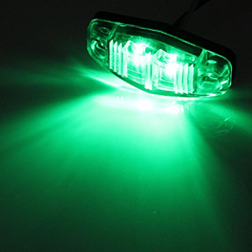 4x 2.54" Green Mini-sealed Clearance Light Marker Light for Trailer Camper Truck