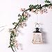 Luyue 2 Pack 69 Heads Artificial Rose Vine Flowers Garlands Decorations Floral Hanging Garden Craft Rose Ivy Plants for Wedding Arch Arrangement (Light Pink)