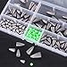 Glarks 140Pcs Fishing Sinkers Weights Kit, 90Pcs 2g 3.5g 5g 7g 10g 15g Worm Fishing Sinker Weight Bullet Sinkers with 50Pcs Green Luminous Fishing Bead Set
