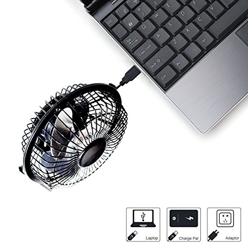 Anbernic Mini USB Table Desk Personal Fan Metal Design, Quiet Operation