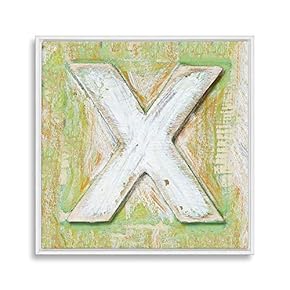 Framed Canvas Wall Art Alphabet Canvas Prints Home Artwork Decoration for Living Room,Bedroom - 16x16 inches