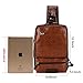 VICUNA POLO Men Sling Backpack External USB Charge Men Crossbody Bag Large Capacity Casual Travel Man Bag(brown)
