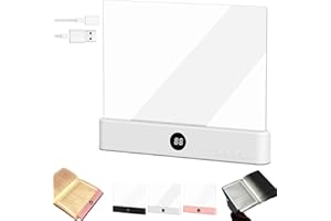 3 Colors & Timer - Smart LED Book Light, LED Transparent Reading Light, Portable Lightweight, Adjustable Brightness, Eye Prot