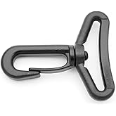 CRAFTMEMORE 6 pcs Plastic Snap Hook Swivel Push Gate Clip Lobster Claw Clasp Purse Hardware JINH (1 1/2 Inches)