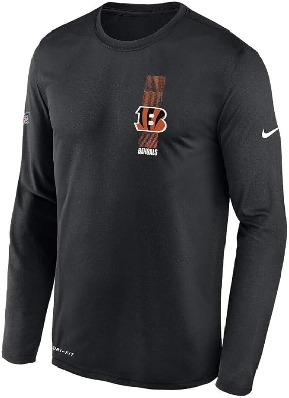 Nike Men's Cincinnati Bengals Long Sleeve Legend TShirt (XLarge) Black Clothing