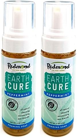 Redmond Life Earthcure Peppermint Foaming Soap (Pack of 2) with Coconut Water, Vegetable Glycerin and Spearmint Essential Oil, 6 fl. oz.