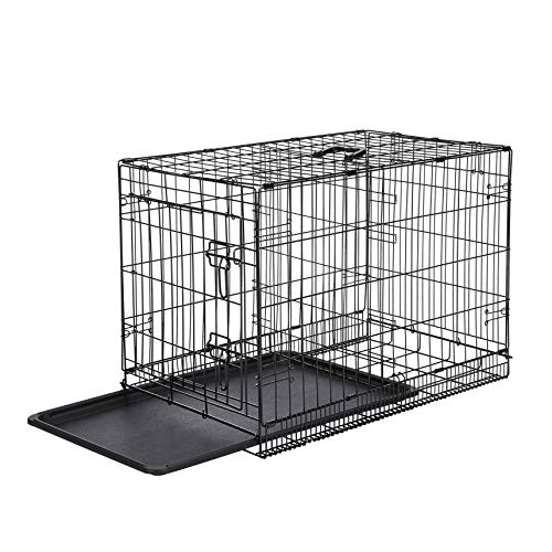 Amazon Basics SingleDoor & DoubleDoor Folding Metal Dog or Pet Crate