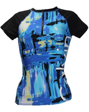 Women's Partial Zip Swimwear Rash Guard