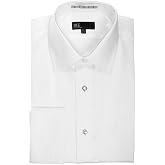 IKE Behar Cotton Non Pleated Laydown Collar Slim Fit Tuxedo Shirt