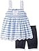 Little Lass Girls' 2 Pc Striped Bike Short Set