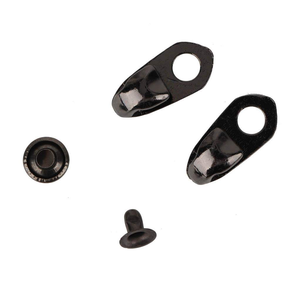 wosume Shoe Lace Hooks, Alloy Boot Lace Hooks Lace Fittings with Rivets for Repair/Camp/Hike/Climb Accessories 20Set for Climb Hiking Shoes Work Outdoor Mountaineering Boots(#4)