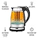 Chefman Electric Glass Digital Tea Kettle with FREE Tea Infuser,360 Degree Swivel Base,Built-In Precision Temperature Control Panel Base & Keep Warm Function,Removable Tea Infuser,1.7 Liter/1.8 Quart