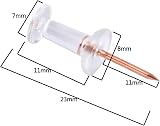 ZHIYE Push Pins 100 pcs Rose Gold Clear Map Thumb Tacks 8mm 23mm with Container view 2